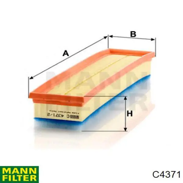 C4371 Mann-Filter Повітряний фільтр двигуна