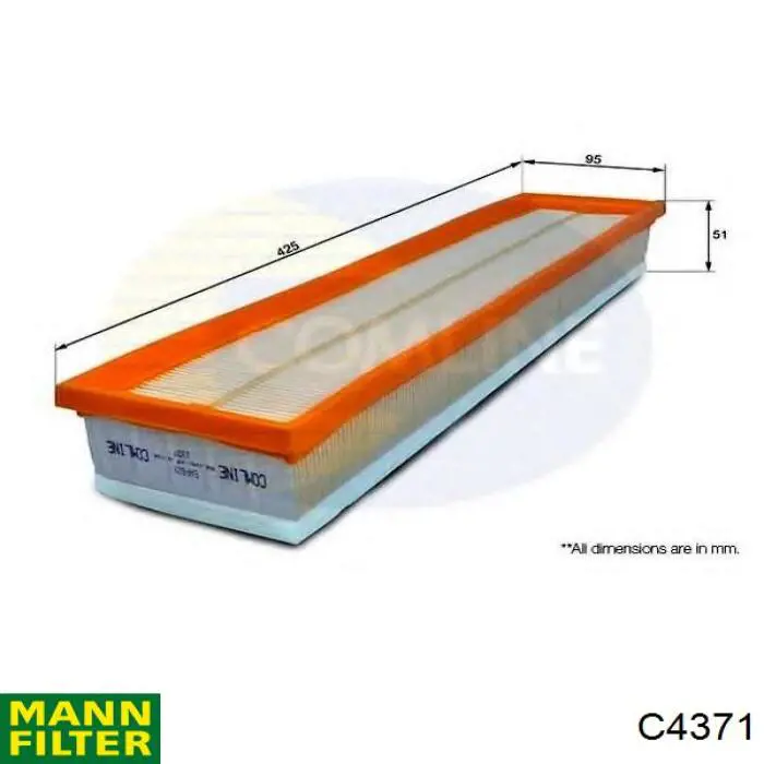 Елемент повітряного фільтра Mann-Filter C4371 ціна, від 5.43 USD