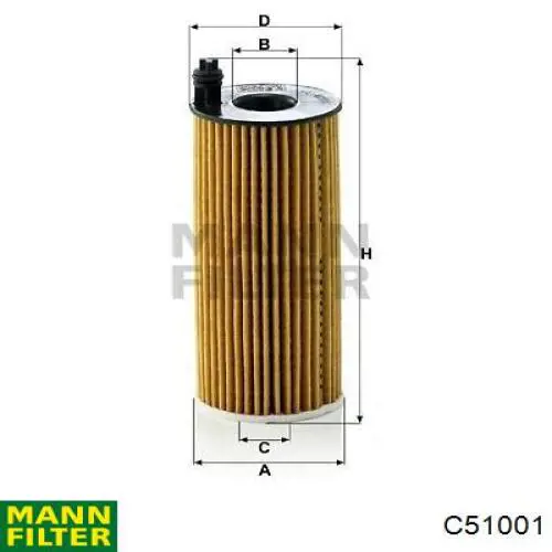 Фільтр повітряний C51001 Mann-Filter