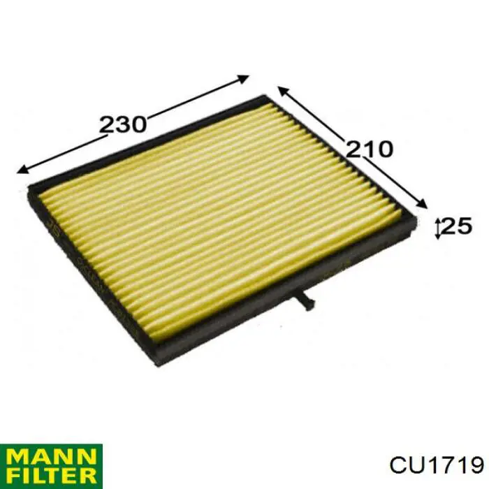 Фільтр повітряний обігрівача Mann-Filter CU1719 ціна, від 5.79 USD