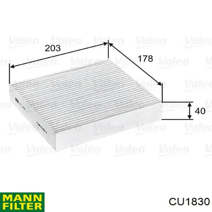 Фільтр повітряний обігрівача Mann-Filter CU1830 ціна, від 4.56 USD