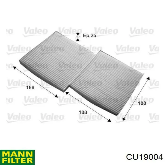 Фільтр повітряний обігрівача Mann-Filter CU19004 ціна, від 12.27 USD