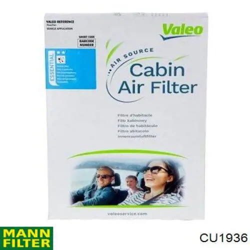 Фільтр повітряний обігрівача Mann-Filter CU1936 ціна, від 6.75 USD