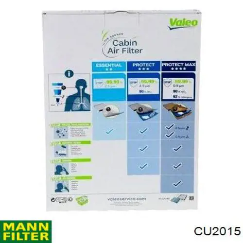 Фільтр повітряний обігрівача Mann-Filter CU2015 ціна, від 6.48 USD