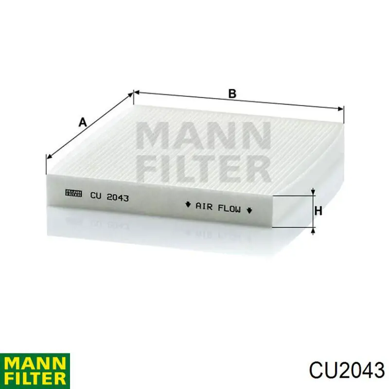 Купити CU2043 Mann-Filter Фільтр салону вугільний