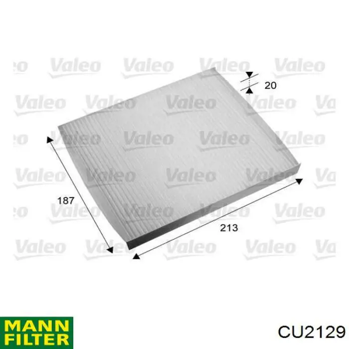 Фільтр повітряний обігрівача Mann-Filter CU2129 ціна, від 6.94 USD