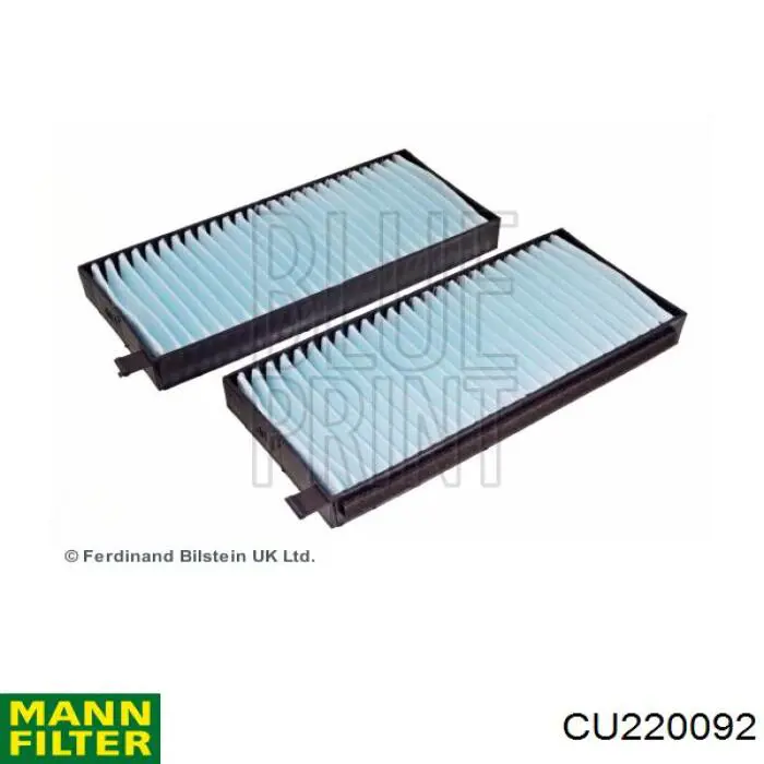 Купити CU220092 Mann-Filter Фільтр салону вугільний