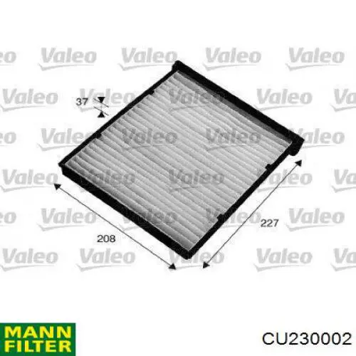 Фільтр повітряний обігрівача Mann-Filter CU230002 ціна, від 8.43 USD