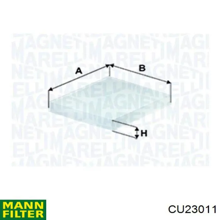 Купити CU23011 Mann-Filter Фільтр салону вугільний