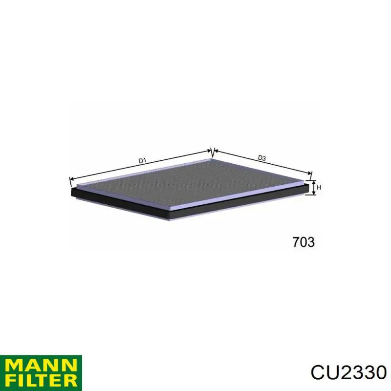 Фільтр салону CU2330 Mann-Filter