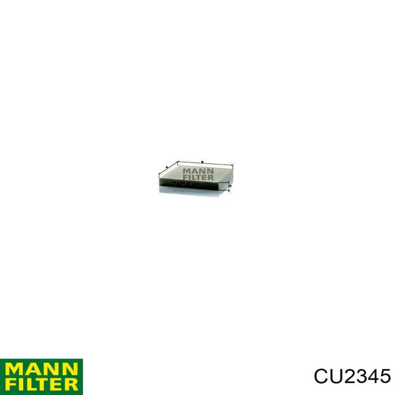 Фільтр повітряний обігрівача Mann-Filter CU2345 ціна, від 5.63 USD