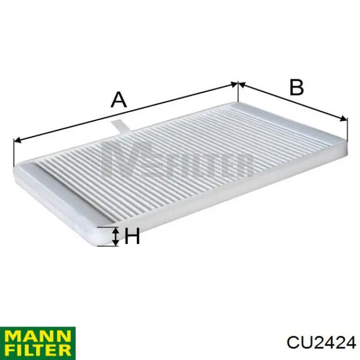 Купити CU2424 Mann-Filter Фільтр салону вугільний