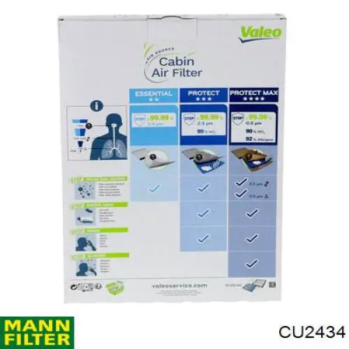 Купити CU2434 Mann-Filter Фільтр салону вугільний