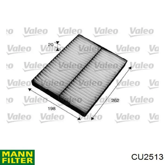 Купити CU2513 Mann-Filter Фільтр салону вугільний