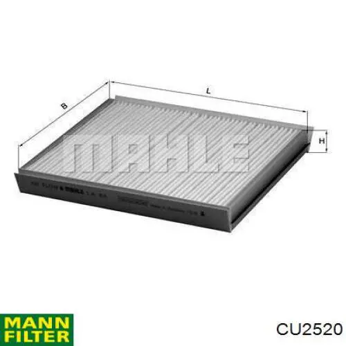 Фільтр повітряний обігрівача Mann-Filter CU2520 ціна, від 7.66 USD