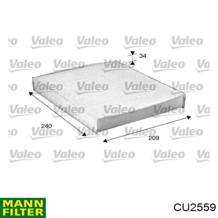 Фільтр повітряний обігрівача Mann-Filter CU2559 ціна, від 4.20 USD
