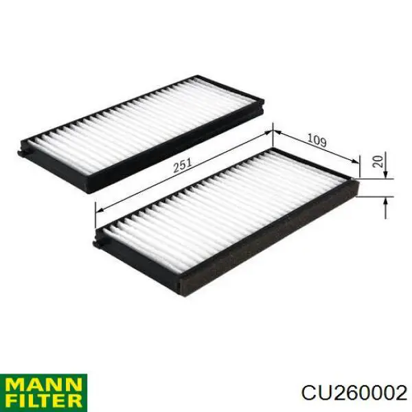Фільтр салону CU260002 Mann-Filter
