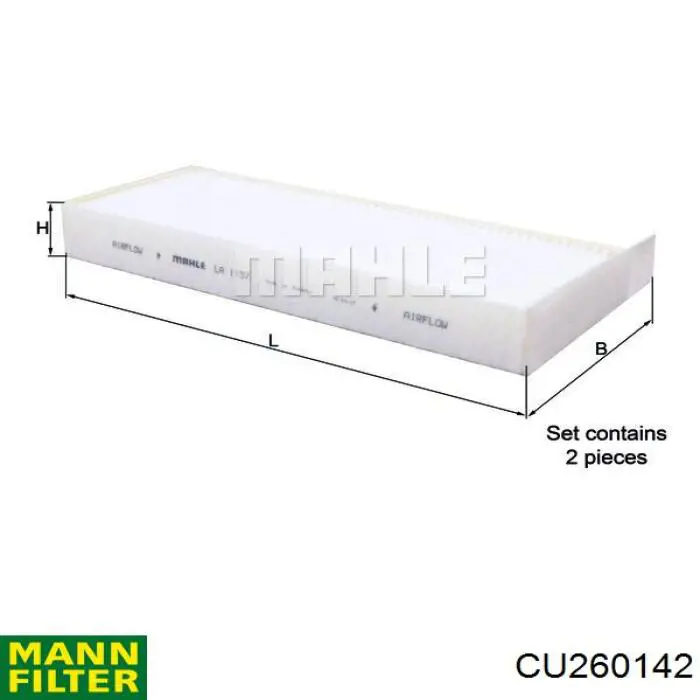 Фільтр салону CU260142 Mann-Filter
