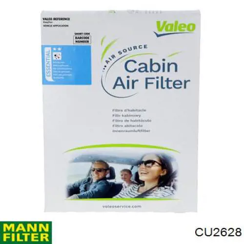 CU2628 Mann-Filter Внутрішньосалонний фільтр