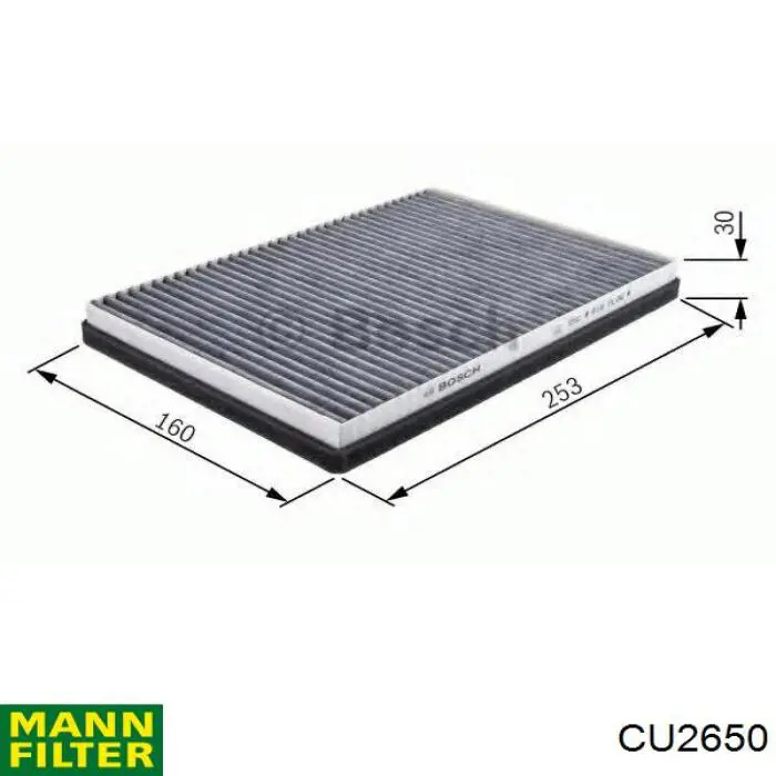 Фільтр повітряний обігрівача Mann-Filter CU2650 ціна, від 9.12 USD