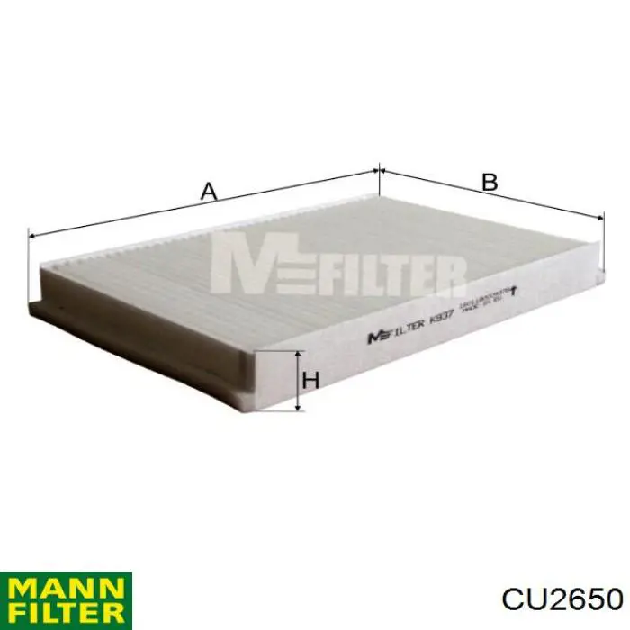Фільтр салону CU2650 Mann-Filter