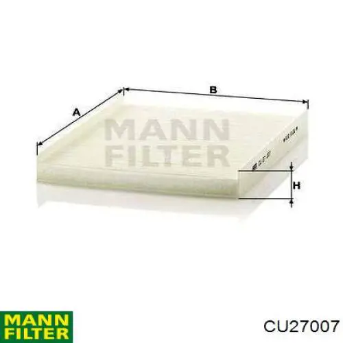 CU27007 Mann-Filter фільтр салону