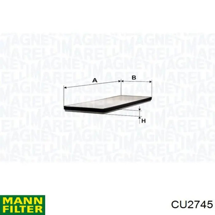 Фільтр салону CU2745 Mann-Filter