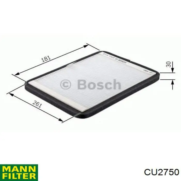 Фільтр повітряний обігрівача Mann-Filter CU2750 ціна, від 4.98 USD