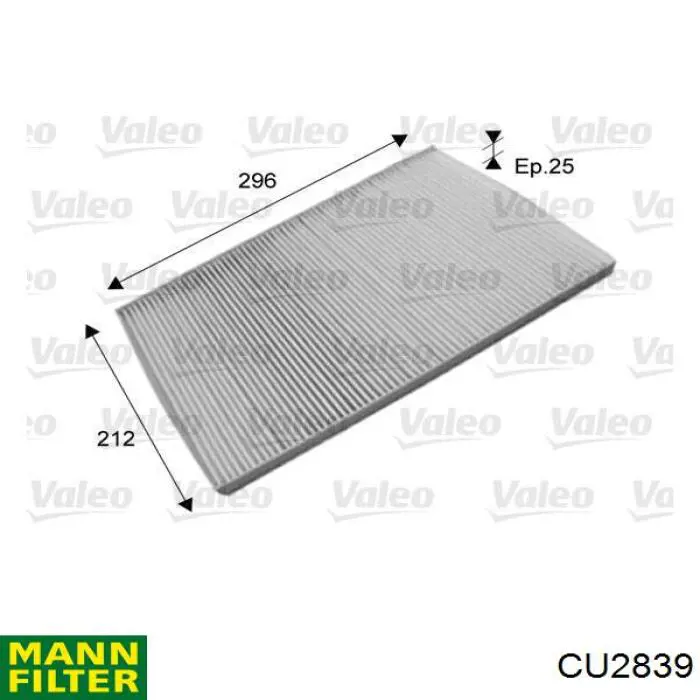 Фільтр повітряний обігрівача Mann-Filter CU2839 ціна, від 7.05 USD