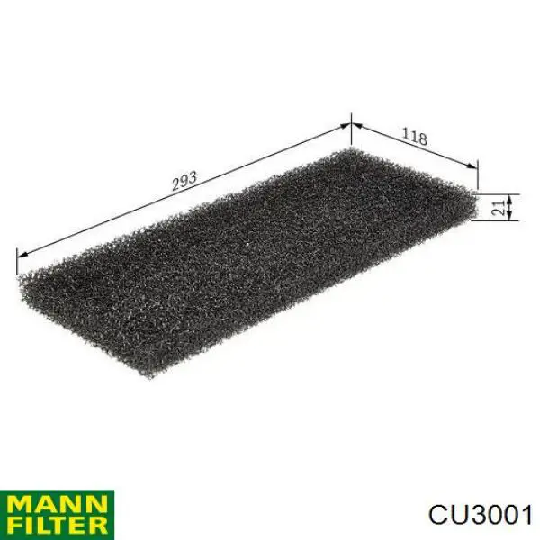 Купити CU3001 Mann-Filter Фільтр салону вугільний