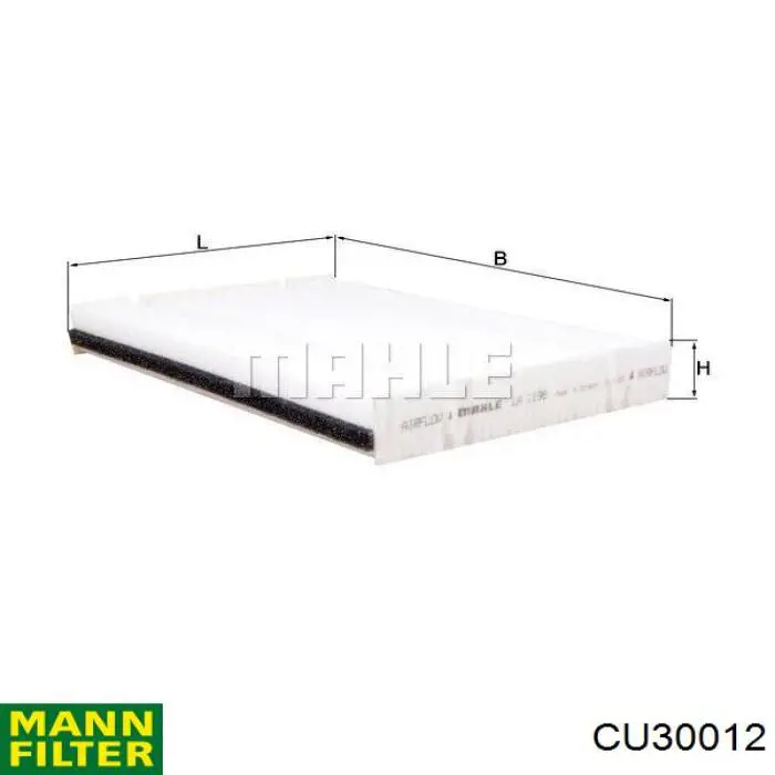 Купити CU30012 Mann-Filter Фільтр салону вугільний