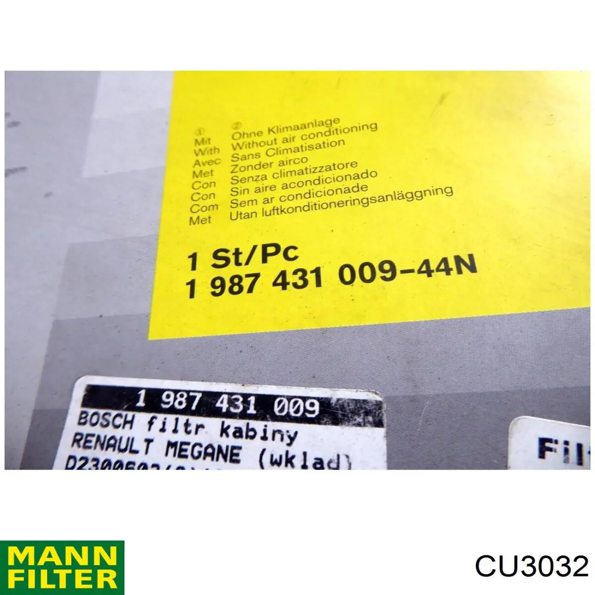 Фільтр салону CU3032 Mann-Filter