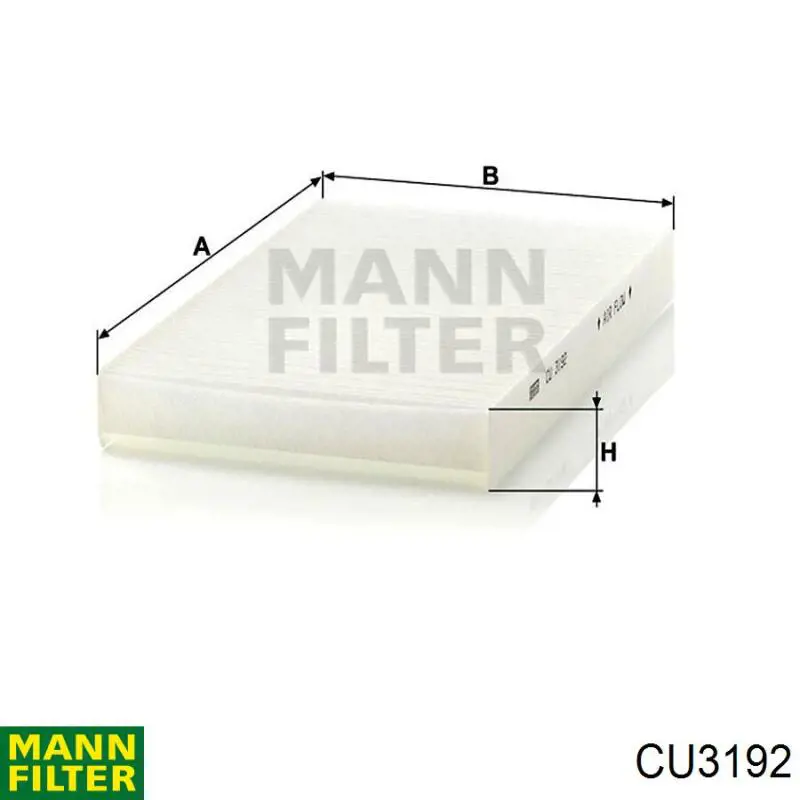 Купити CU3192 Mann-Filter Фільтр салону вугільний