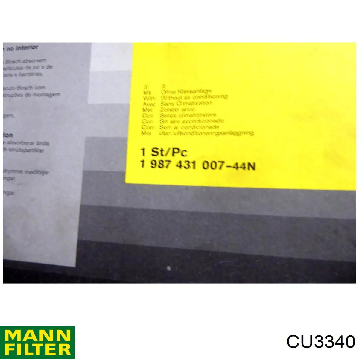 Фільтр повітряний обігрівача Mann-Filter CU3340 ціна, від 7.71 USD