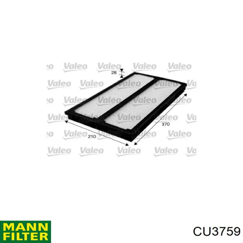 Фільтр салону CU3759 Mann-Filter