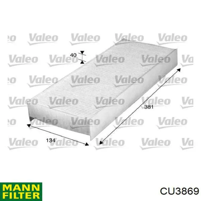 Фільтр салону CU3869 Mann-Filter