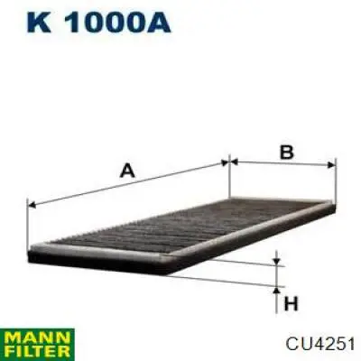 Повітряний фільтр салону Mann-Filter CU4251