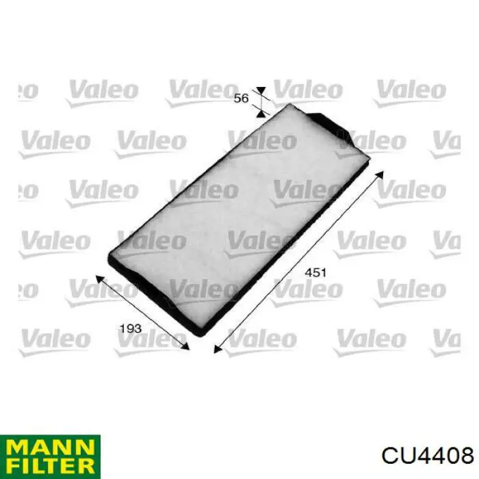 CU4408 Mann-Filter Внутрішньосалонний фільтр