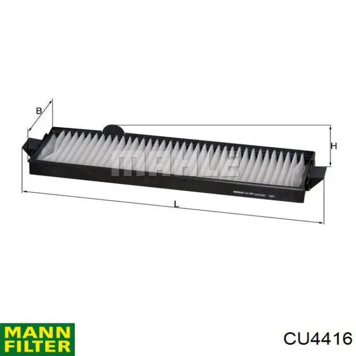 Купити CU4416 Mann-Filter Фільтр салону вугільний