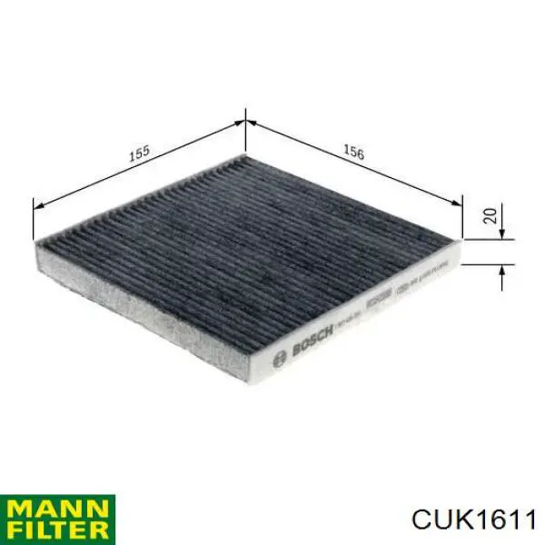 Фільтр повітряний обігрівача Mann-Filter CUK1611 ціна, від 7.62 USD