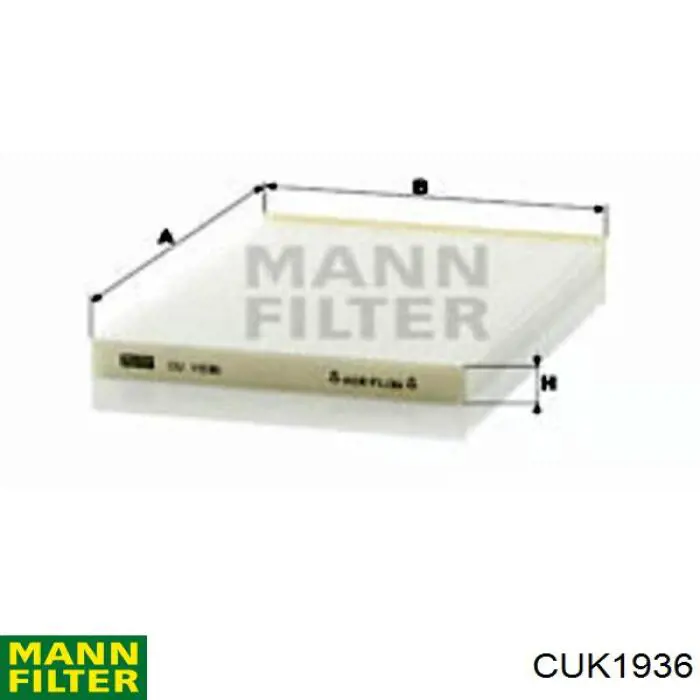 Купити CUK1936 Mann-Filter Фільтр салону вугільний
