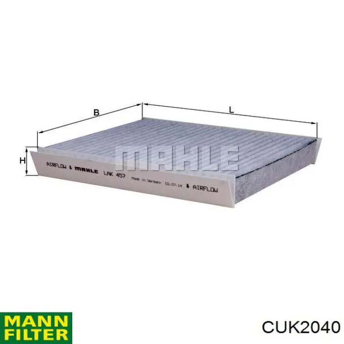 Повітряний фільтр салону Mann-Filter CUK2040