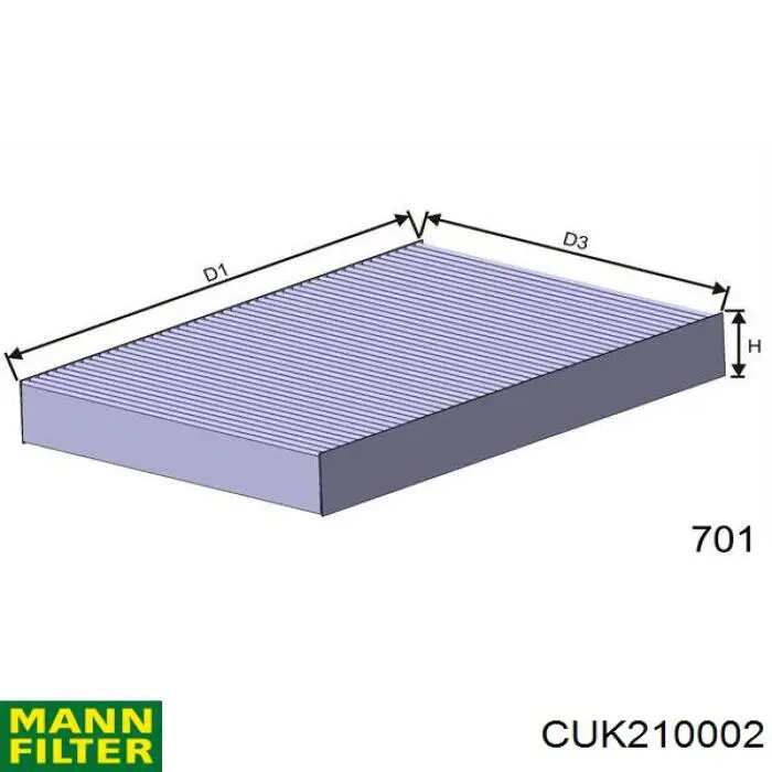 Фільтр салону CUK210002 Mann-Filter
