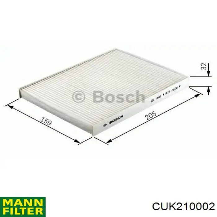 Фільтр повітряний обігрівача Mann-Filter CUK210002 ціна, від 14.67 USD