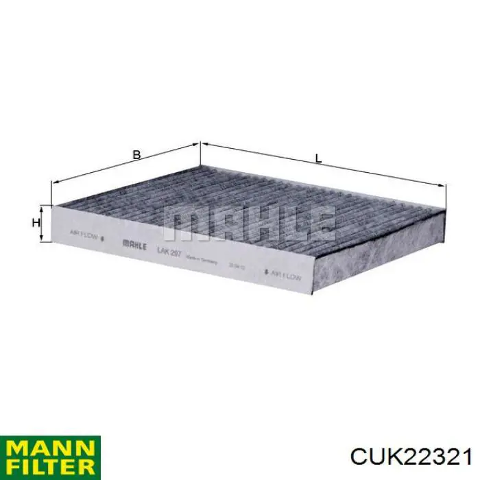 Купити CUK22321 Mann-Filter Фільтр салону вугільний