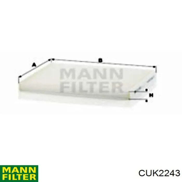 Купити CUK2243 Mann-Filter Фільтр салону вугільний