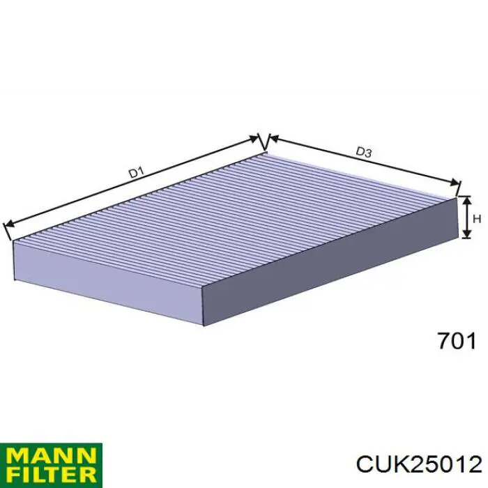 Фільтр повітряний обігрівача Mann-Filter CUK25012 ціна, від 12.55 USD