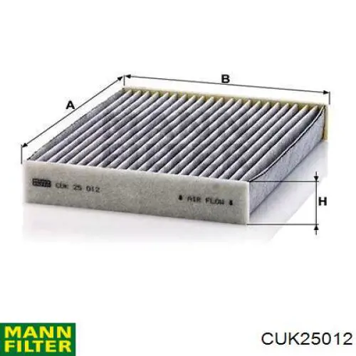 Купити CUK25012 Mann-Filter Фільтр салону вугільний