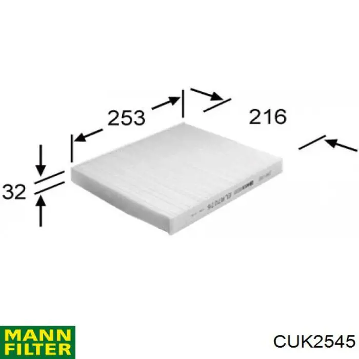 Фільтр салону CUK2545 Mann-Filter