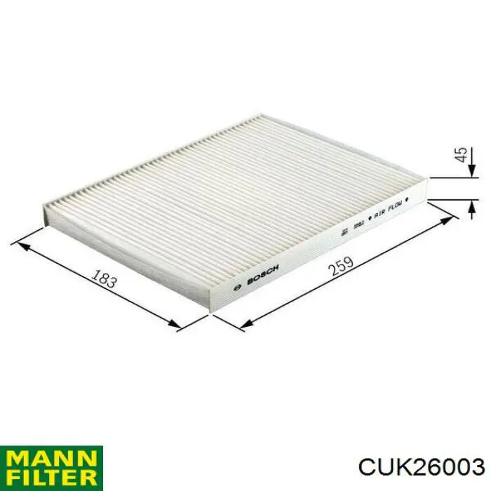 Купити CUK26003 Mann-Filter Фільтр салону вугільний